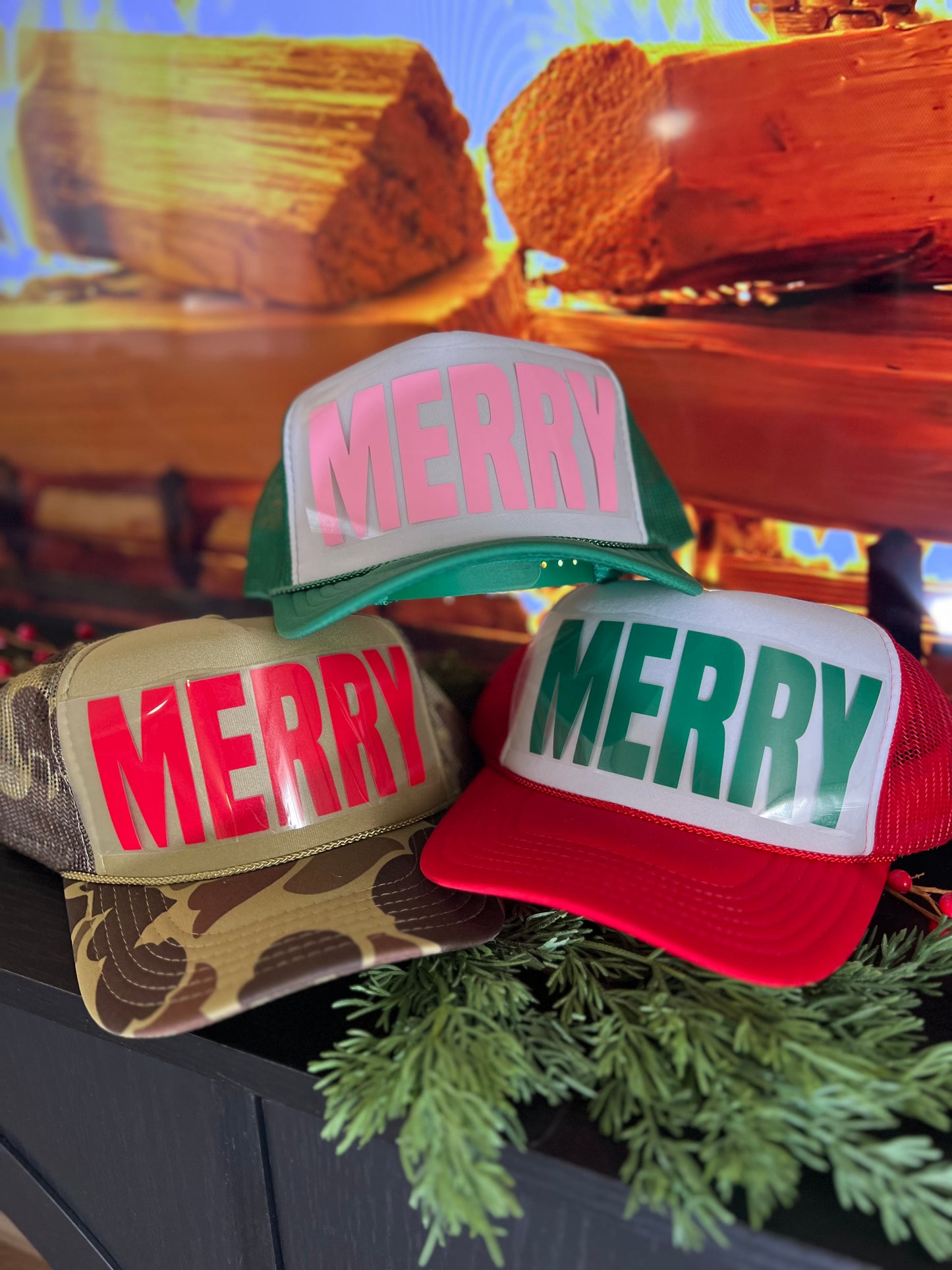 Kelly Green/White Hat
Soft Pink Text
Camo Blank Hat
Red Text
Red/White Hat
Kelly Green Text